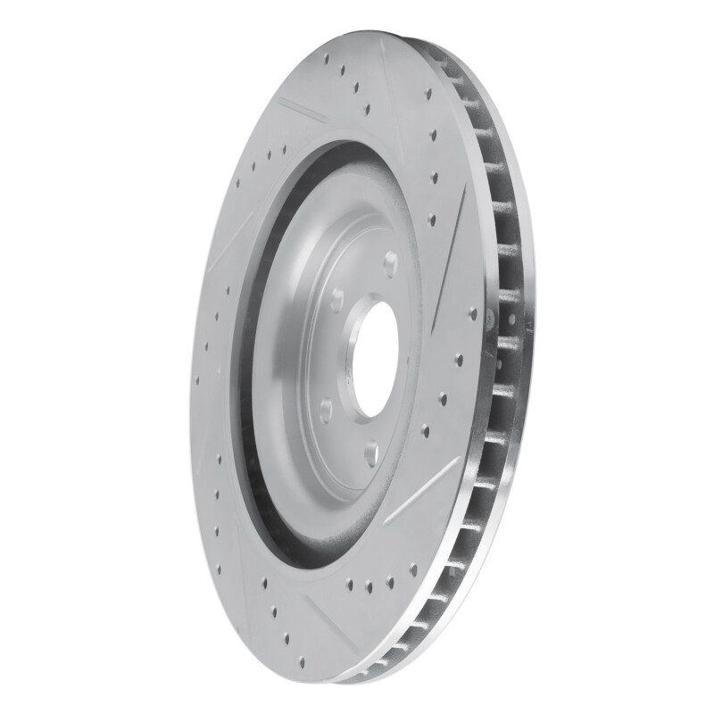 Picture of R1 08-09 Jaguar XKR Right Rear Drilled & Slotted Silver Brake Rotor