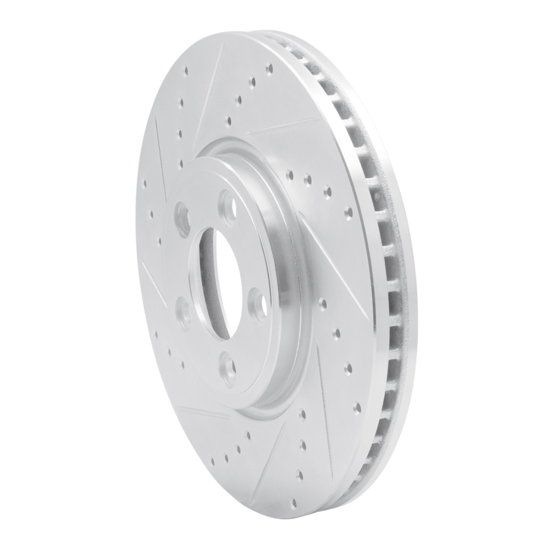 Picture of R1 06-08 Jaguar S-Type Front Left Drilled & Slotted Silver Brake Rotor