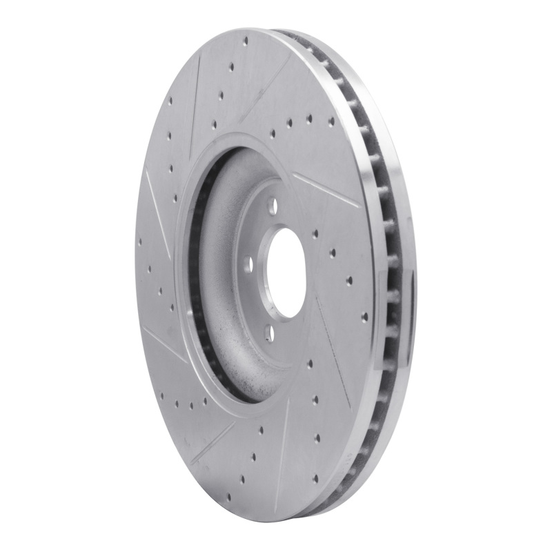 Picture of R1 10-24 Jaguar XF Front Right Drilled & Slotted Silver Brake Rotor