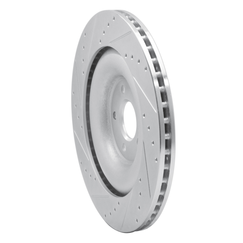 Picture of R1 10-24 Jaguar XF Rear Right Drilled & Slotted Silver Brake Rotor