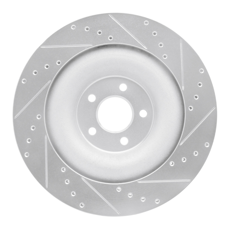 Picture of R1 10-24 Jaguar XFR Rear Left Drilled & Slotted Silver Brake Rotor