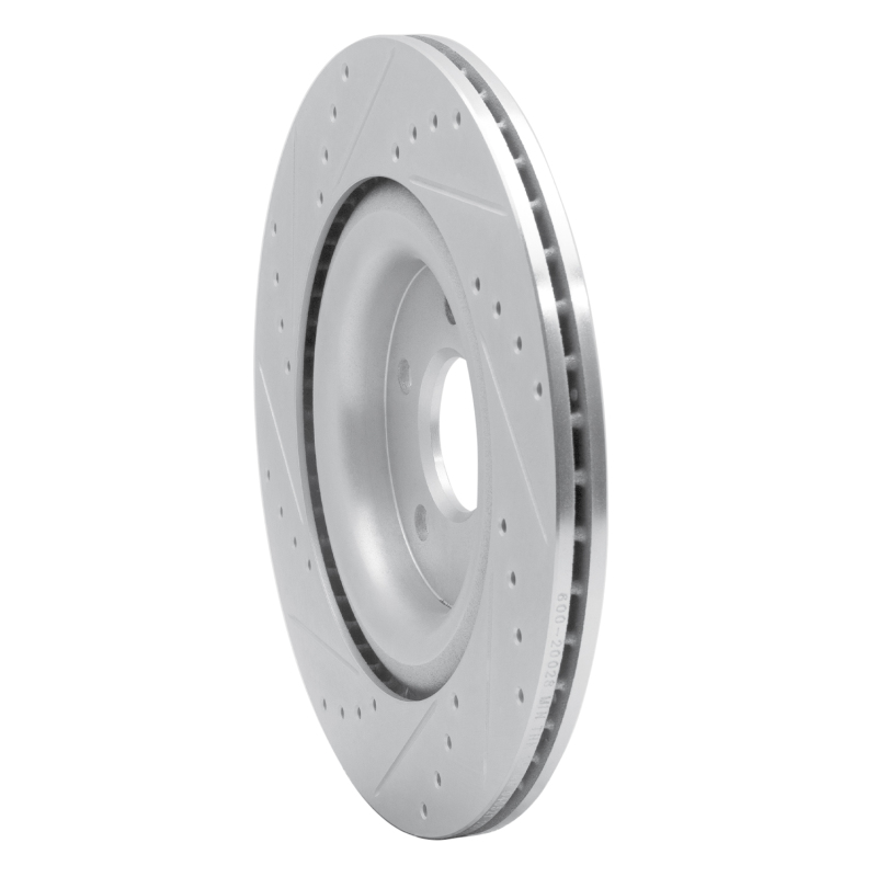 Picture of R1 14-21 Jaguar XJ Rear Right Drilled & Slotted Silver Brake Rotor