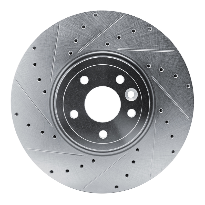 Picture of R1 16-24 Jaguar XF Front Left Drilled & Slotted Silver Brake Rotor