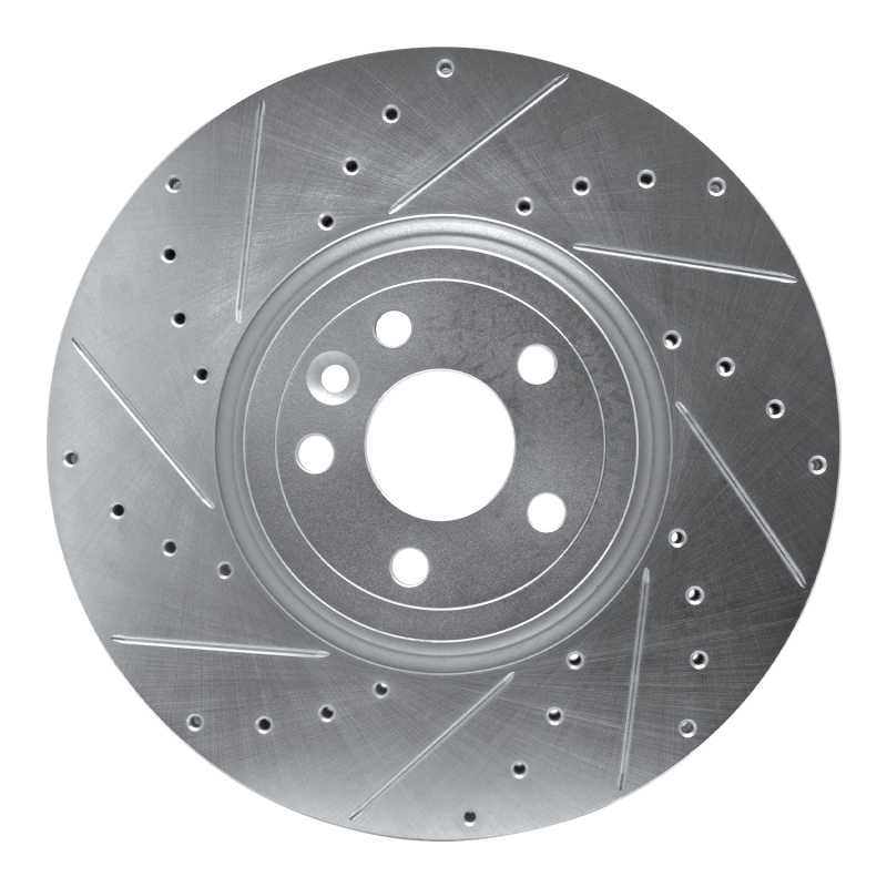Picture of R1 17-20 Jaguar F-Pace Front Left Drilled & Slotted Silver Brake Rotor