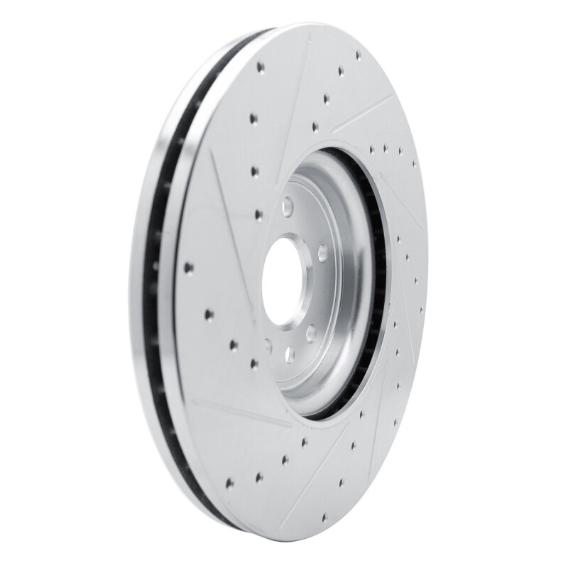 Picture of R1 16-24 Jaguar XF Front Right Drilled & Slotted Silver Brake Rotor