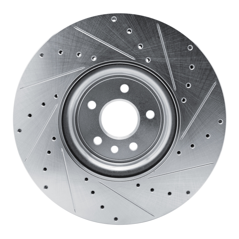 Picture of R1 16-24 Jaguar XF Front Left Drilled & Slotted Silver Brake Rotor