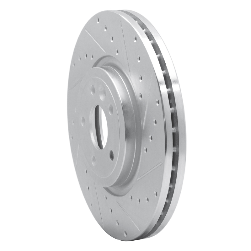 Picture of R1 17-20 Jaguar XF Front Right Drilled & Slotted Silver Brake Rotor