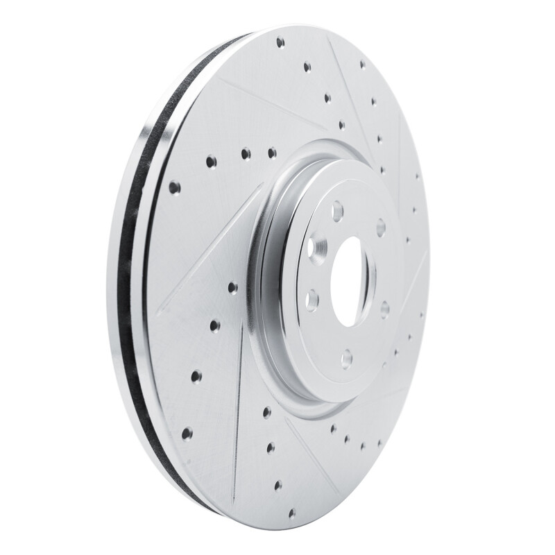 Picture of R1 16-24 Jaguar XF Front Right Drilled & Slotted Silver Brake Rotor