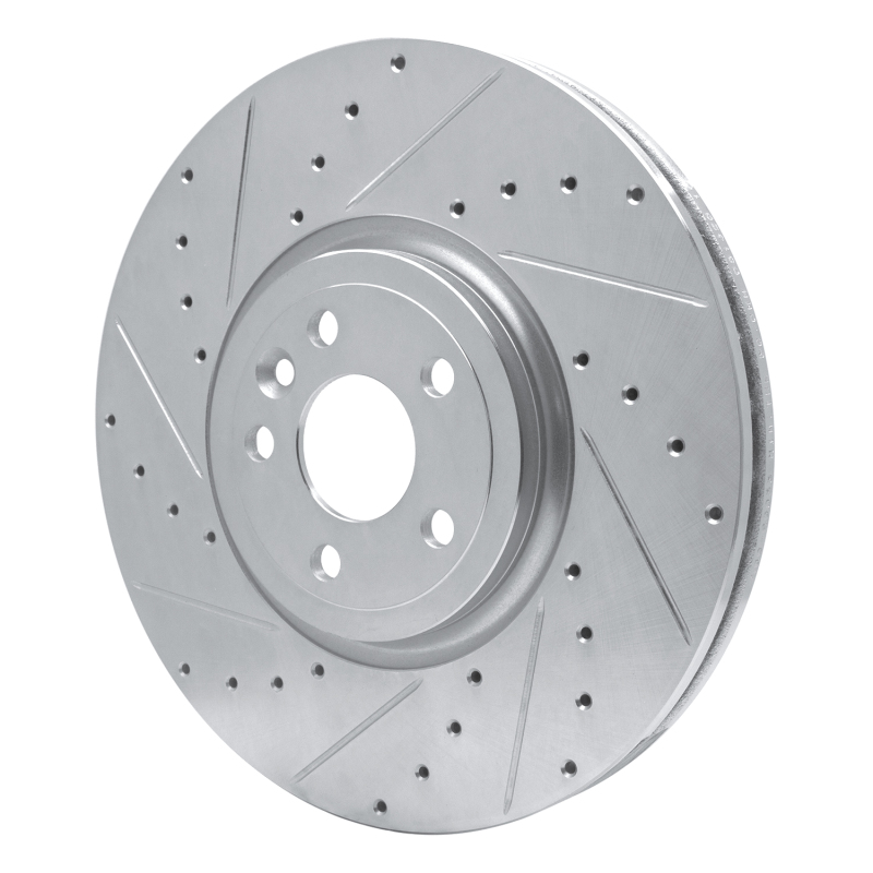 Picture of R1 17-20 Jaguar F-Pace Front Left Drilled & Slotted Silver Brake Rotor