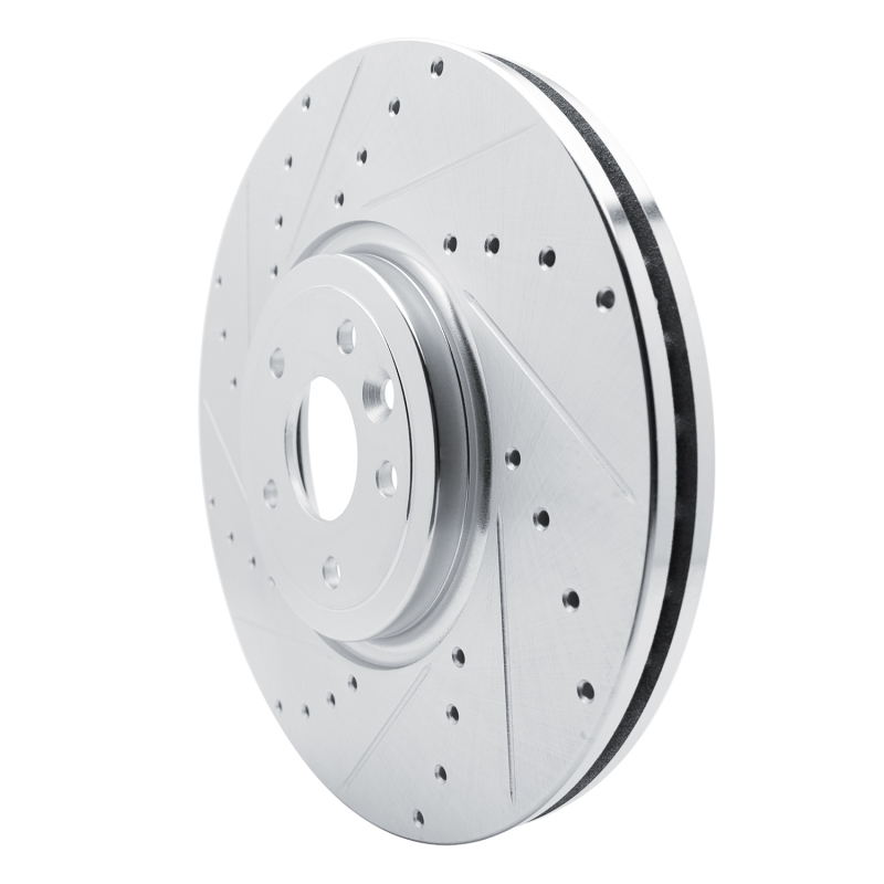 Picture of R1 16-24 Jaguar XF Front Left Drilled & Slotted Silver Brake Rotor