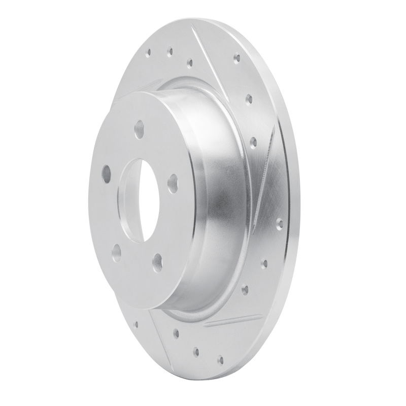 Picture of R1 17-19 Jaguar XE Rear Right Drilled & Slotted Silver Brake Rotor