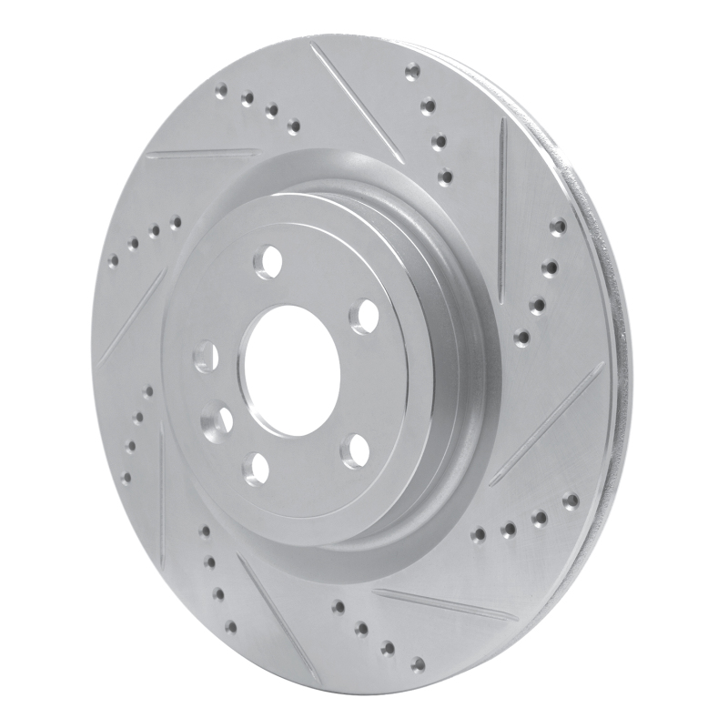 Picture of R1 17-20 Jaguar XE Rear Right Drilled & Slotted Silver Brake Rotor