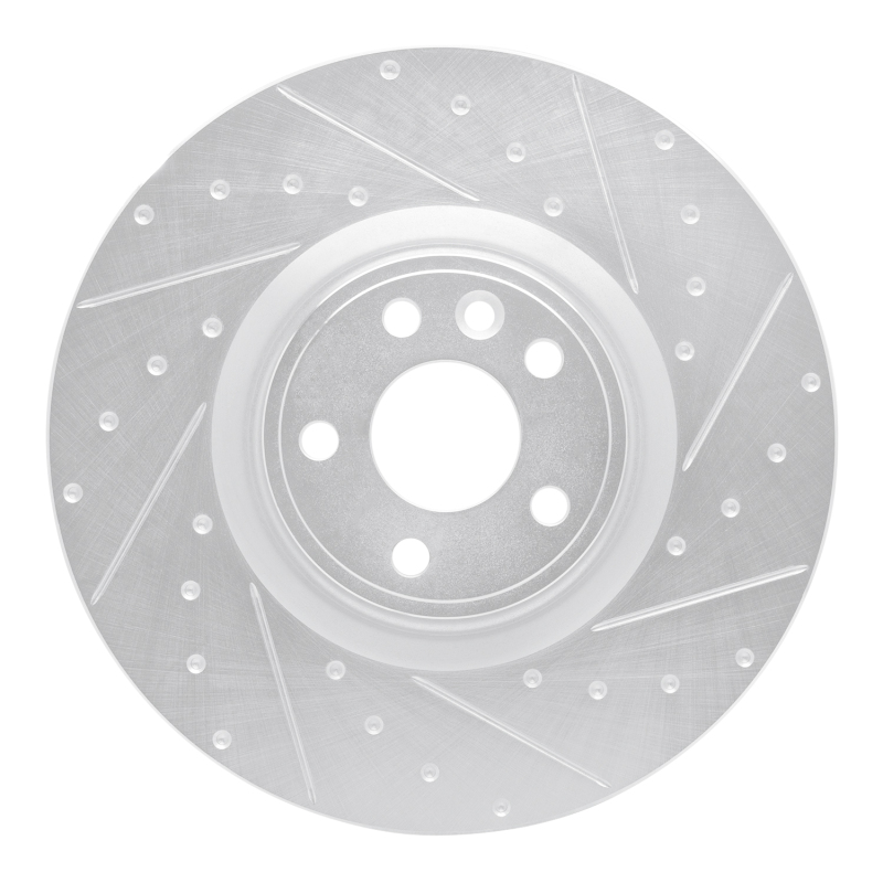Picture of R1 18-20 Jaguar E-Pace Front Right Drilled & Slotted Silver Brake Rotor