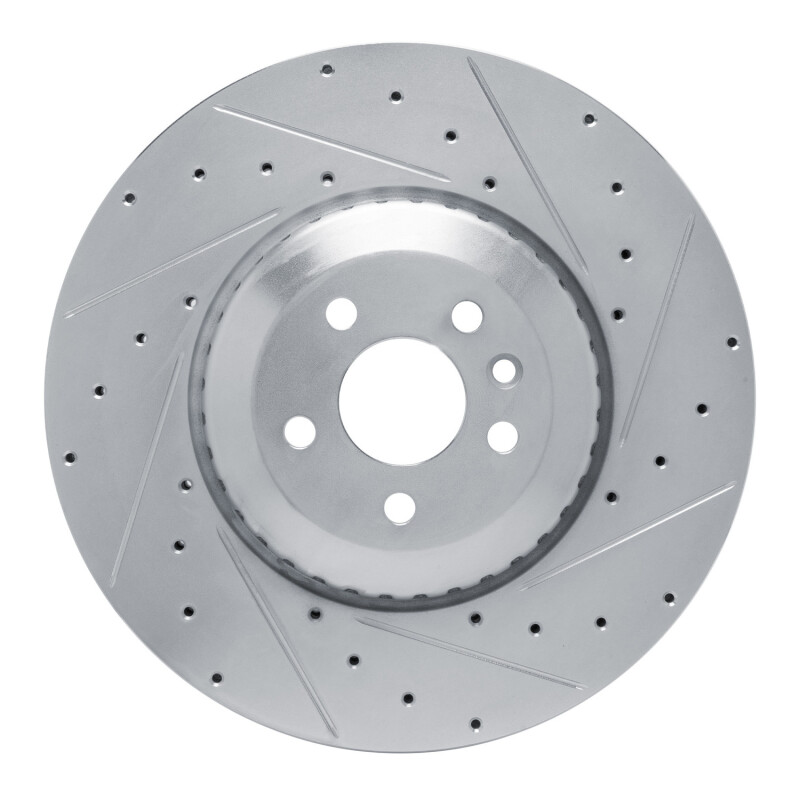 Picture of R1 21-25 Jaguar F-Pace Front Right Drilled & Slotted Silver Brake Rotor