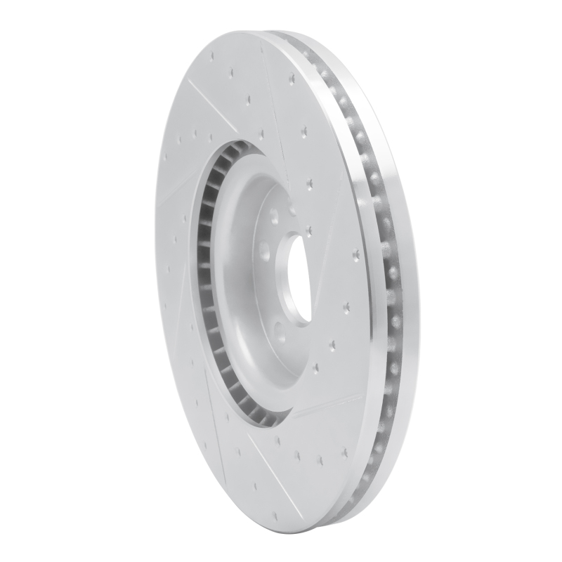 Picture of R1 18-20 Jaguar E-Pace Front Left Drilled & Slotted Silver Brake Rotor