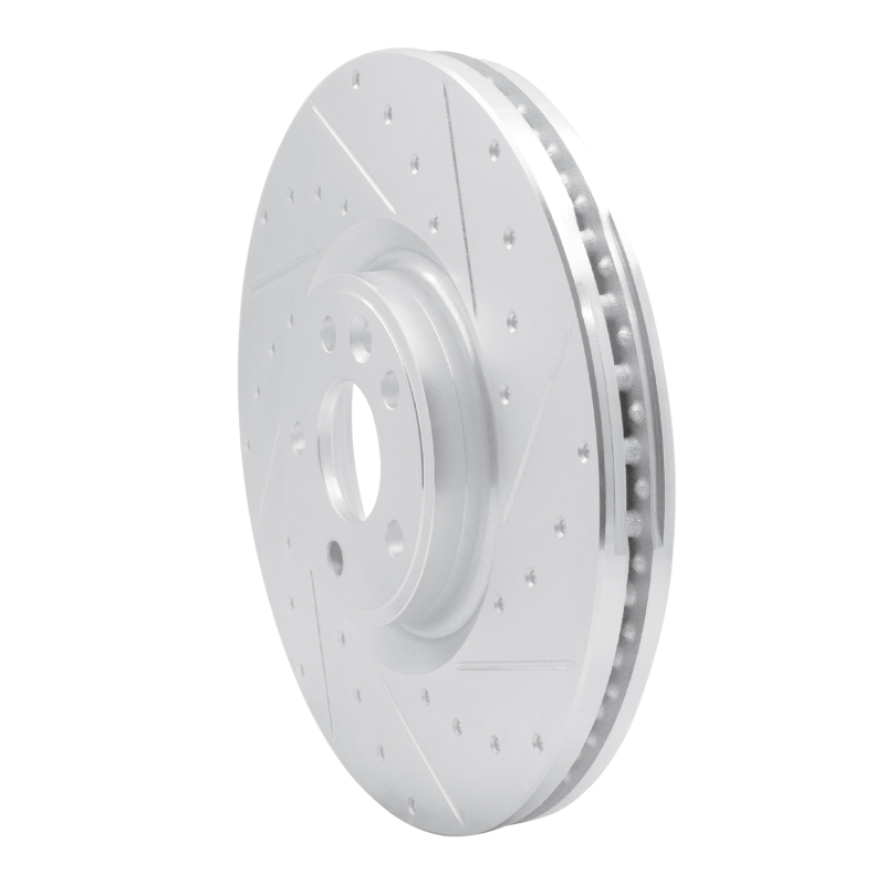 Picture of R1 18-20 Jaguar E-Pace Front Right Drilled & Slotted Silver Brake Rotor