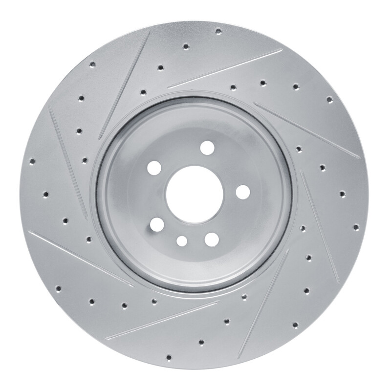 Picture of R1 21-25 Jaguar F-Pace Front Right Drilled & Slotted Silver Brake Rotor