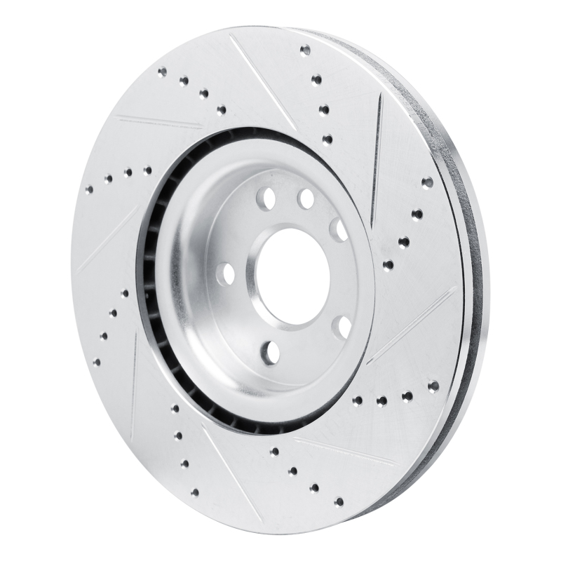 Picture of R1 20-20 Jaguar F-Pace Front Left Drilled & Slotted Silver Brake Rotor