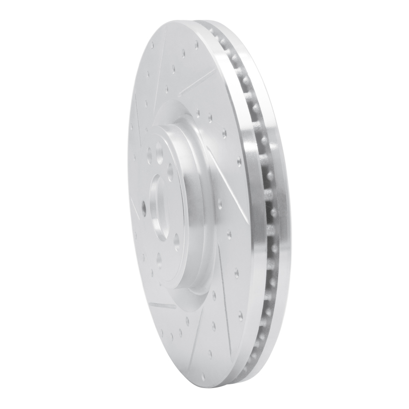 Picture of R1 18-20 Jaguar E-Pace Front Left Drilled & Slotted Silver Brake Rotor
