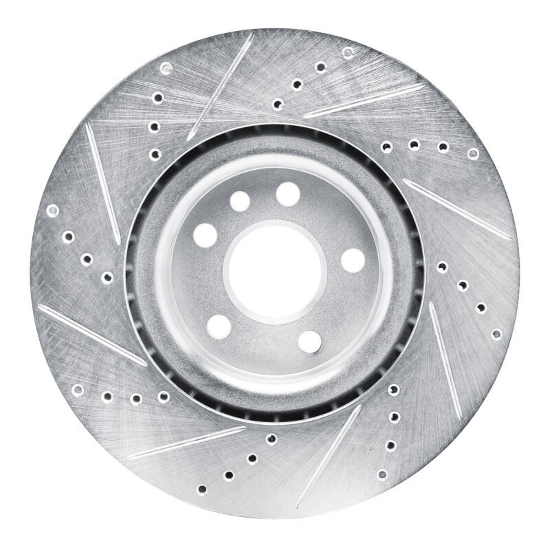Picture of R1 20-20 Jaguar F-Pace Front Right Drilled & Slotted Silver Brake Rotor