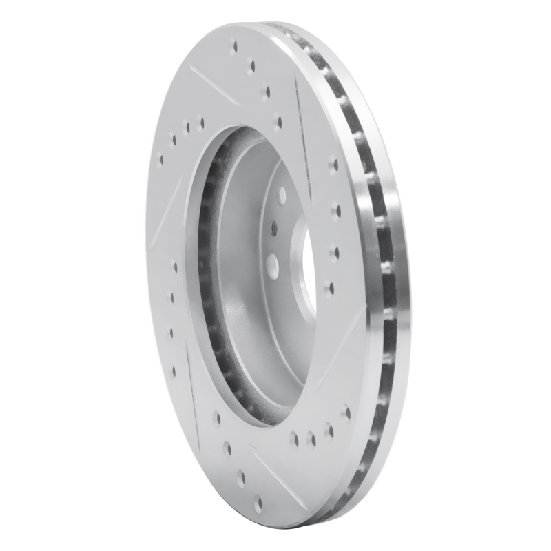 Picture of R1 94-02 Ford ASPIRE Front Left Drilled & Slotted Silver Brake Rotor