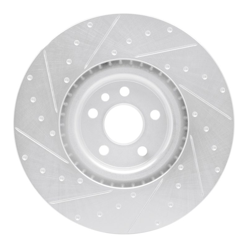 Picture of R1 18-20 Jaguar E-Pace Front Right Drilled & Slotted Silver Brake Rotor