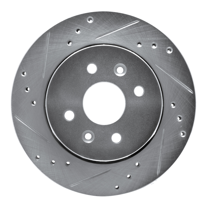 Picture of R1 01-03 Kia SEPHIA Front Left Drilled & Slotted Silver Brake Rotor