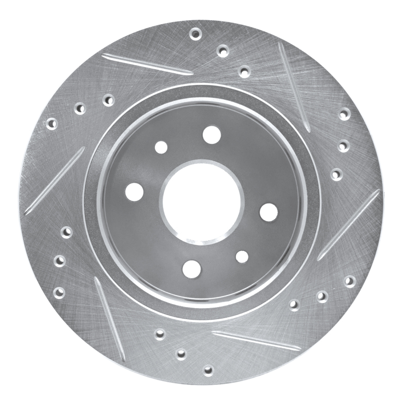 Picture of R1 01-03 Kia SEPHIA Front Left Drilled & Slotted Silver Brake Rotor