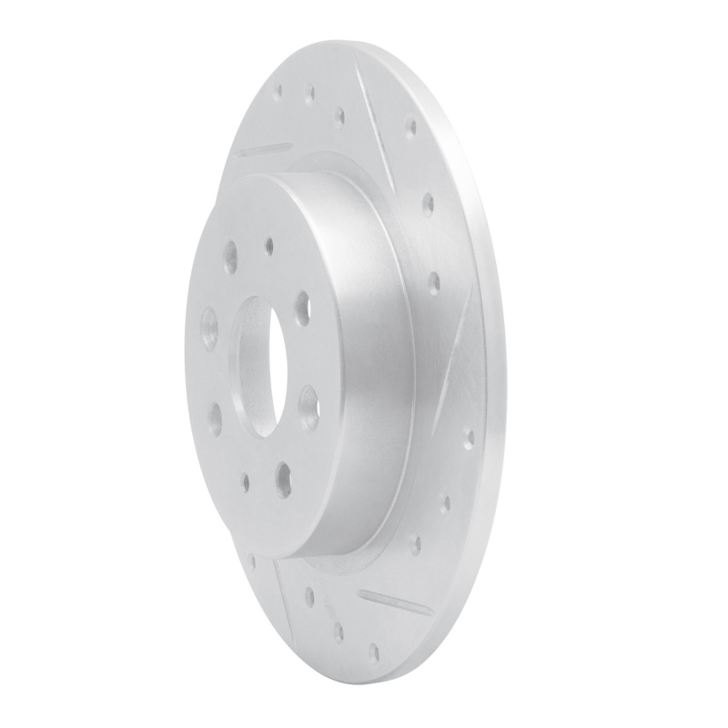 Picture of R1 98-03 Kia SEPHIA Rear Right Drilled & Slotted Silver Brake Rotor