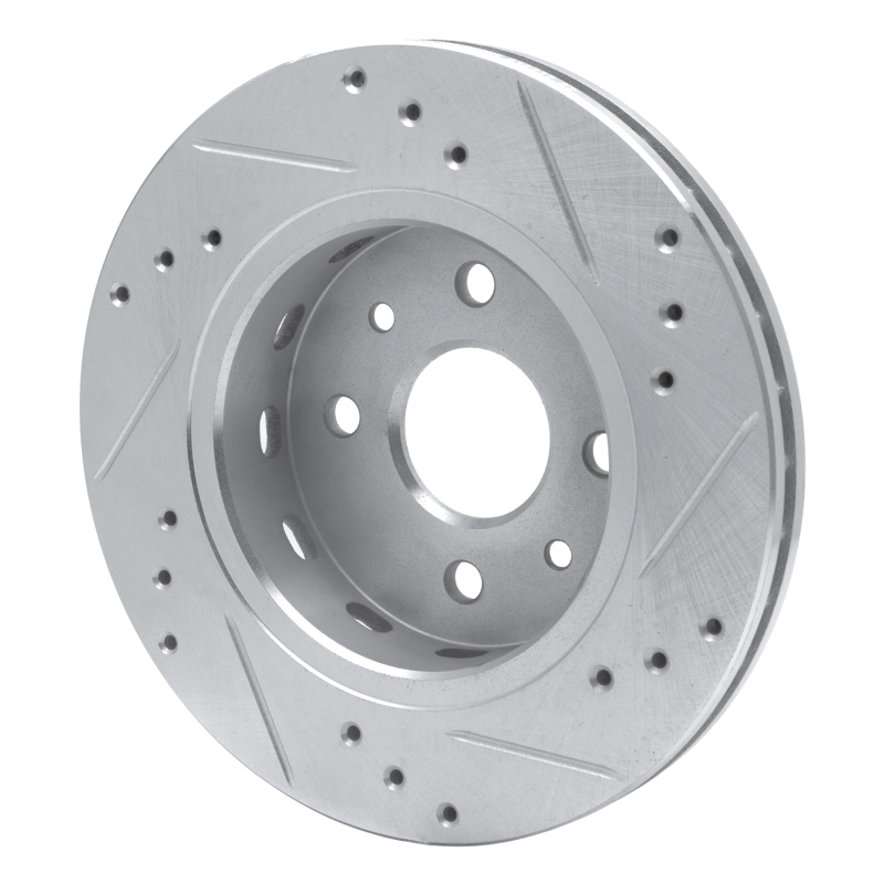 Picture of R1 01-03 Kia SEPHIA Front Left Drilled & Slotted Silver Brake Rotor