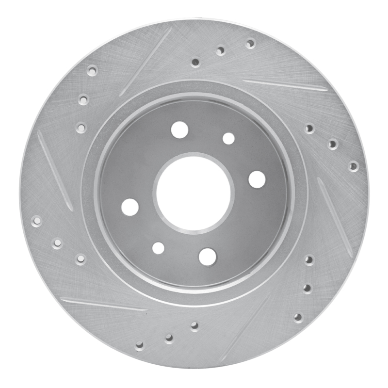 Picture of R1 01-03 Kia SPECTRA Front Right Drilled & Slotted Silver Brake Rotor