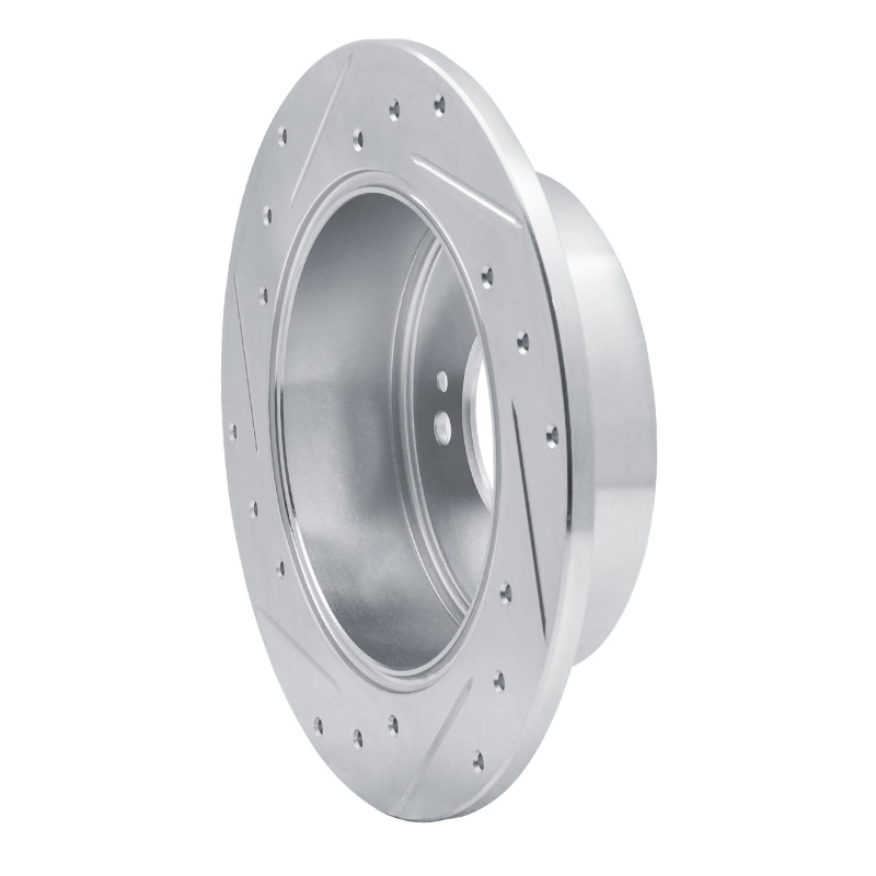 Picture of R1 07-12 Kia Rondo (Canada) Rear Right Drilled & Slotted Silver Brake Rotor