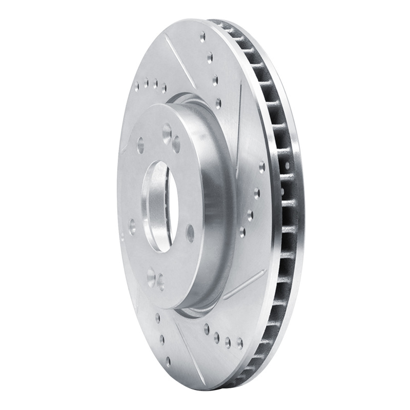 Picture of R1 10-13 Kia Forte5 Front Right Drilled & Slotted Silver Brake Rotor