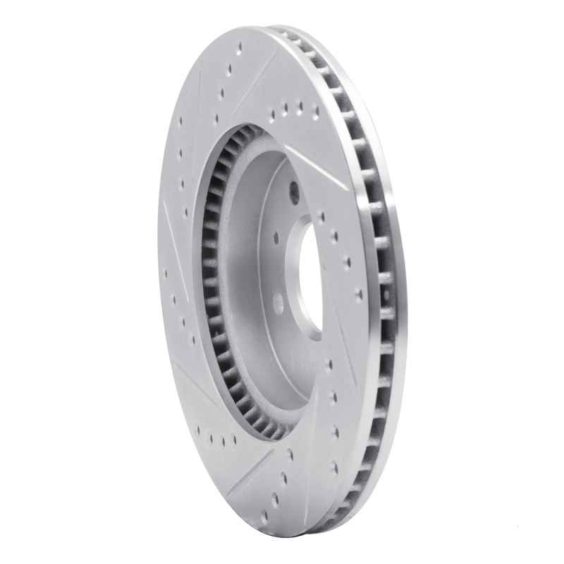 Picture of R1 12-23 Hyundai ACCENT Front Right Drilled & Slotted Silver Brake Rotor