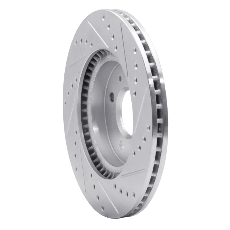 Picture of R1 12-23 Hyundai ACCENT Front Left Drilled & Slotted Silver Brake Rotor