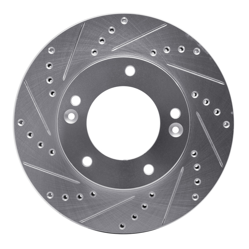 Picture of R1 03-06 Kia SORENTO Front Left Drilled & Slotted Silver Brake Rotor