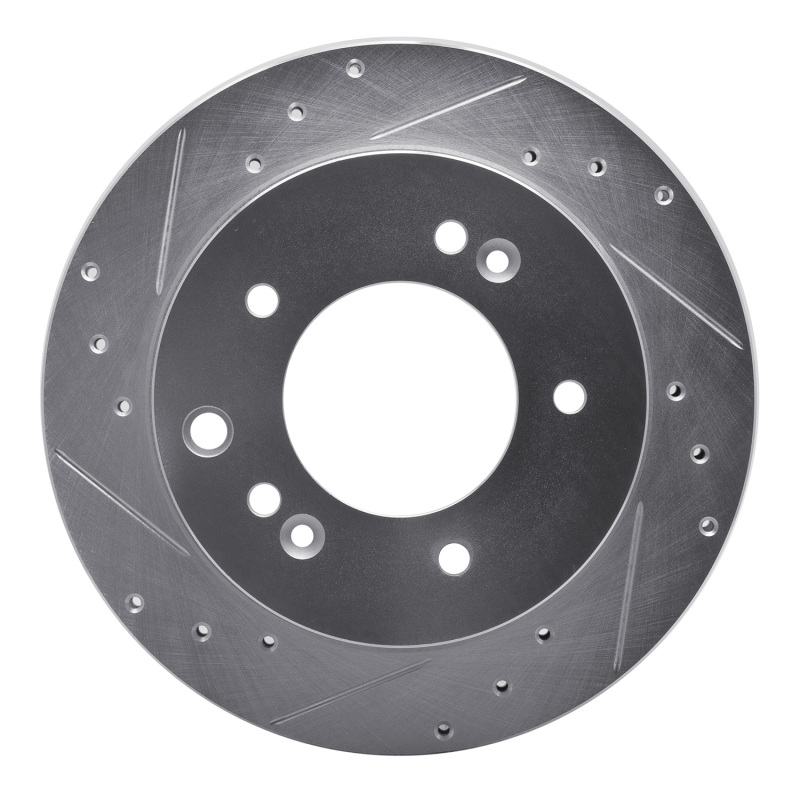 Picture of R1 03-06 Kia SORENTO Rear Left Drilled & Slotted Silver Brake Rotor