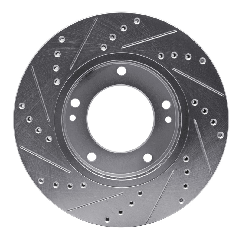 Picture of R1 03-06 Kia SORENTO Front Right Drilled & Slotted Silver Brake Rotor
