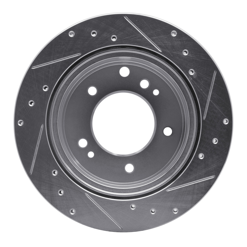 Picture of R1 03-06 Kia SORENTO Rear Left Drilled & Slotted Silver Brake Rotor