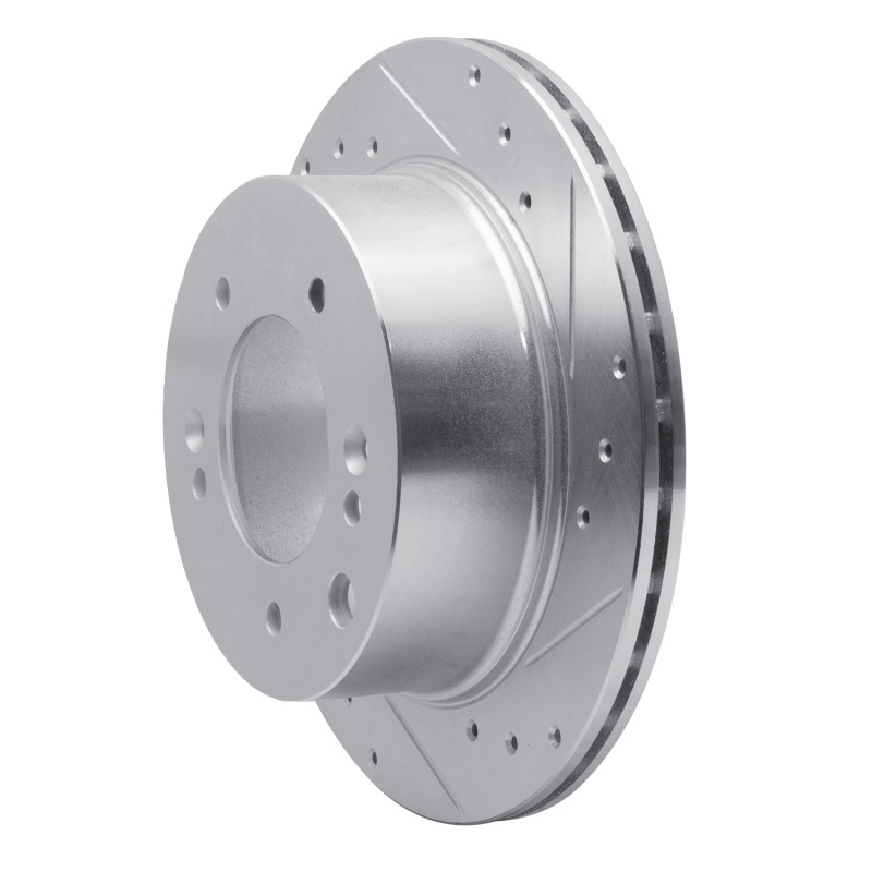 Picture of R1 03-06 Kia SORENTO Rear Right Drilled & Slotted Silver Brake Rotor