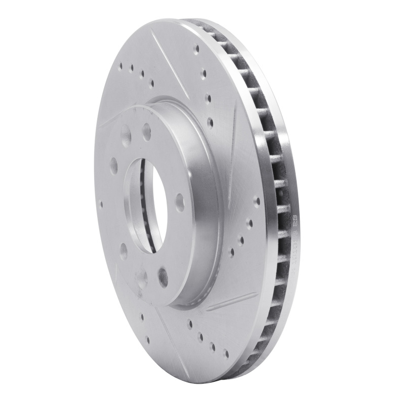 Picture of R1 03-05 Kia SEDONA Front Right Drilled & Slotted Silver Brake Rotor