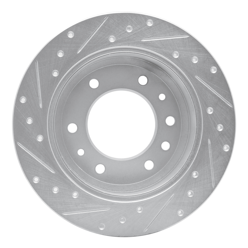 Picture of R1 06-14 Hyundai Entourage Rear Right Drilled & Slotted Silver Brake Rotor
