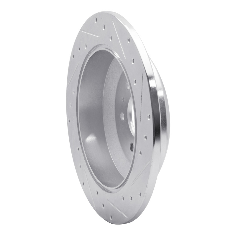 Picture of R1 09-10 Kia BORREGO Rear Left Drilled & Slotted Silver Brake Rotor