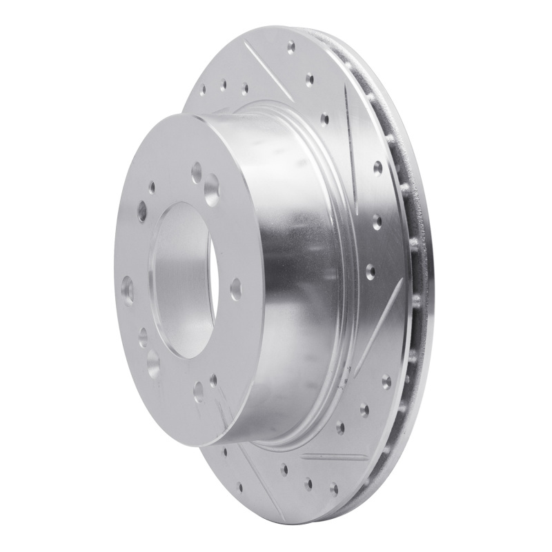 Picture of R1 07-09 Kia SORENTO Rear Right Drilled & Slotted Silver Brake Rotor
