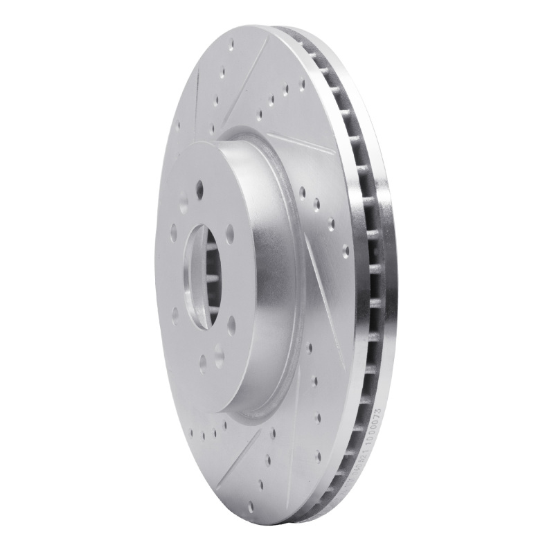 Picture of R1 09-10 Kia BORREGO Front Left Drilled & Slotted Silver Brake Rotor