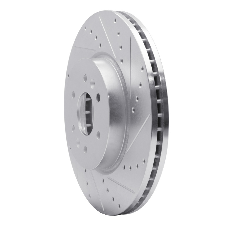 Picture of R1 09-10 Kia BORREGO Front Right Drilled & Slotted Silver Brake Rotor