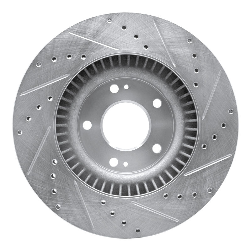 Picture of R1 15-20 Kia SORENTO Front Left Drilled & Slotted Silver Brake Rotor