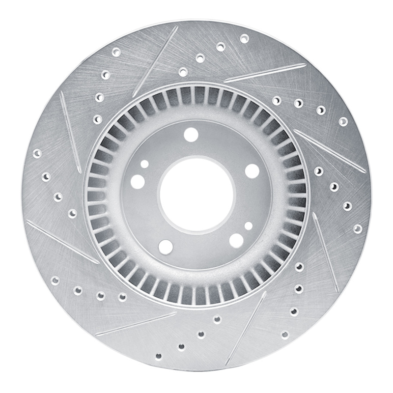 Picture of R1 15-20 Kia SORENTO Front Right Drilled & Slotted Silver Brake Rotor