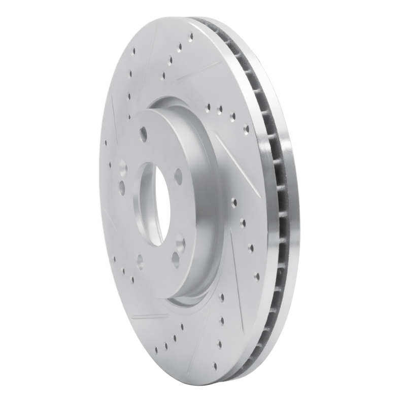 Picture of R1 12-16 Kia SportAGE (USA/Canada) Front Left Drilled & Slotted Silver Brake Rotor