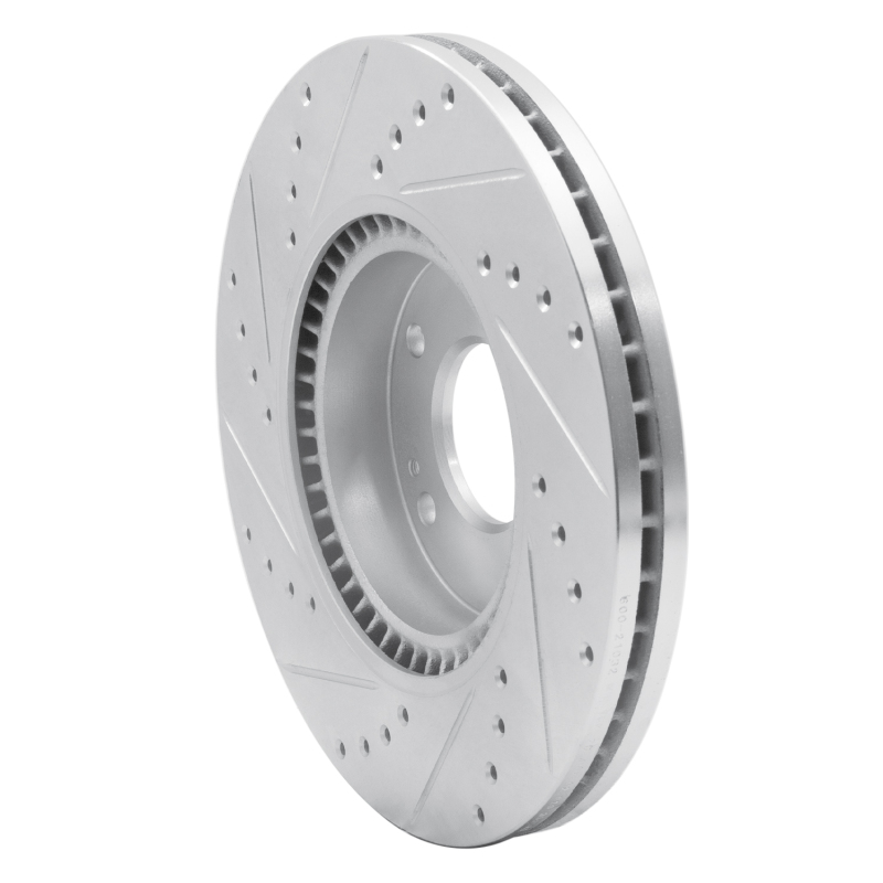 Picture of R1 12-16 Kia SportAGE (USA/Canada) Front Right Drilled & Slotted Silver Brake Rotor
